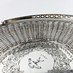 Superior Large Victorian Silver Plated Basket