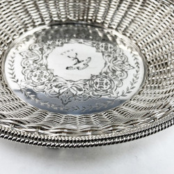 Superior Large Victorian Silver Plated Basket