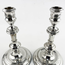 Pair of William Comyns Sterling Silver Candlesticks