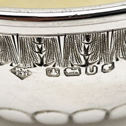 Boxed Victorian Sterling Silver Sugar Bowl and Matching Sugar Tongs