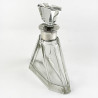 Stylish Plain Art Deco Silver Neck Decanter