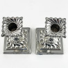 Pair of Dwarf Size Victorian Sterling Silver Candlesticks