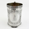 Decorative George Unite Victorian Sterling Silver Pint Mug