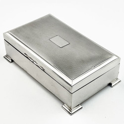 Handsome Rectangular Sterling Silver Trinket or Cigarette Box