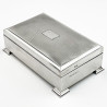 Handsome Rectangular Sterling Silver Trinket or Cigarette Box