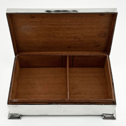 Handsome Rectangular Sterling Silver Trinket or Cigarette Box