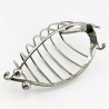Late Victorian Novelty Swan Sterling Silver Toast Rack