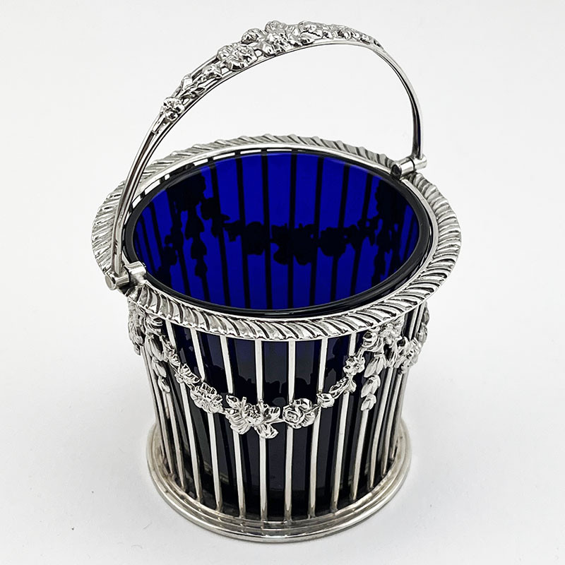 Edwardian Sterling Silver Sugar Basket or Cream Pail