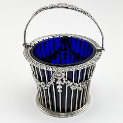 Edwardian Sterling Silver Sugar Basket or Cream Pail