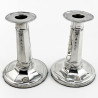 Elegant Pair of Antique Sterling Silver Candlesticks