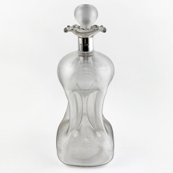 Superb Victorian Sterling Silver Necked Glug Glug Decanter (1894)