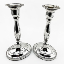 Elegant Pair of Georgian Sterling Silver Candlesticks (1794)