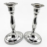 Elegant Pair of Georgian Sterling Silver Candlesticks (1794)