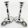 Elegant Pair of Georgian Sterling Silver Candlesticks