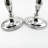 Elegant Pair of Georgian Sterling Silver Candlesticks