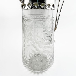 Beautiful Engraved Victorian Silver Plated Claret Jug