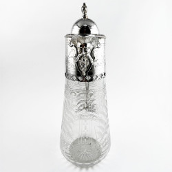 Beautiful Engraved Victorian Silver Plated Claret Jug