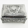 Decorative Victorian Sterling Silver Jewellery or Trinket Box