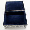 Decorative Victorian Sterling Silver Jewellery or Trinket Box