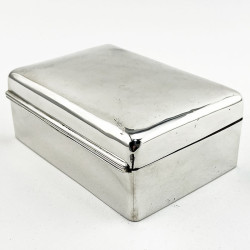 Smart Plain Sterling Silver Trinket or Cigarette Box