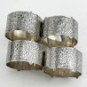 Boxed Set of Four Victorian Sterling Silver Napkin Rings