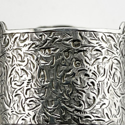 Boxed Set of Four Victorian Sterling Silver Napkin Rings