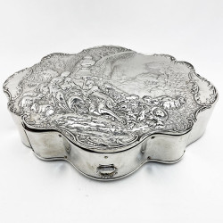 Goliath Size William Comyns Sterling Silver Jewellery or Trinket Box (1900)