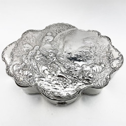 Goliath Size William Comyns Sterling Silver Jewellery or Trinket Box
