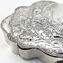 Goliath Size William Comyns Sterling Silver Jewellery or Trinket Box