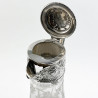 Victorian Floral Engraved Sterling Silver Claret Jug