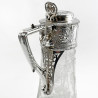 Victorian Floral Engraved Sterling Silver Claret Jug