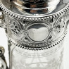 Victorian Floral Engraved Sterling Silver Claret Jug