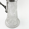 Victorian Floral Engraved Sterling Silver Claret Jug