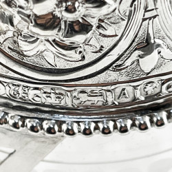 Victorian Floral Engraved Sterling Silver Claret Jug