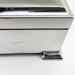 Handsome Rectangular Sterling Silver Trinket or Cigarette Box