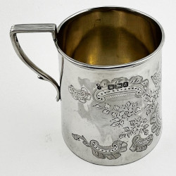 Good Gauge Victorian Sterling Silver Christening Mug (1893)