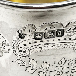 Good Gauge Victorian Sterling Silver Christening Mug