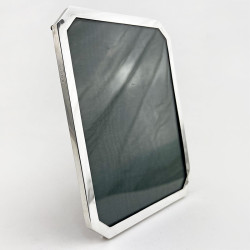 Stylish Plain Sterling Silver Photo Frame