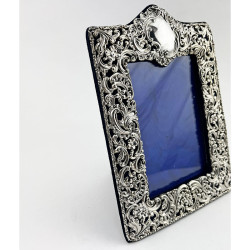 Decorative Victorian Sterling Silver Photo Frame