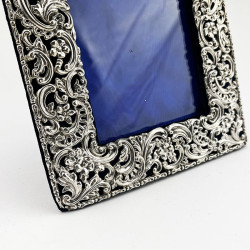 Decorative Victorian Sterling Silver Photo Frame