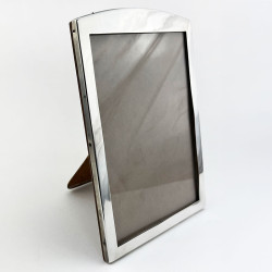 Rectangular Sterling Silver Photo Frame with Plain Borders