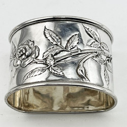 Beautiful Pair of Victorian Sterling Silver Napkin Rings