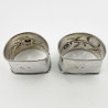 Beautiful Pair of Victorian Sterling Silver Napkin Rings