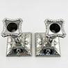 Attractive Pair of Neo Classical Style Sterling Silver Candlesticks