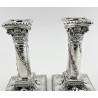 Attractive Pair of Neo Classical Style Sterling Silver Candlesticks