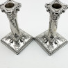 Attractive Pair of Neo Classical Style Sterling Silver Candlesticks