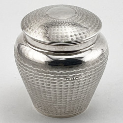 Unusual Form Sterling Silver Tea Caddy or Trinket Box (1919)
