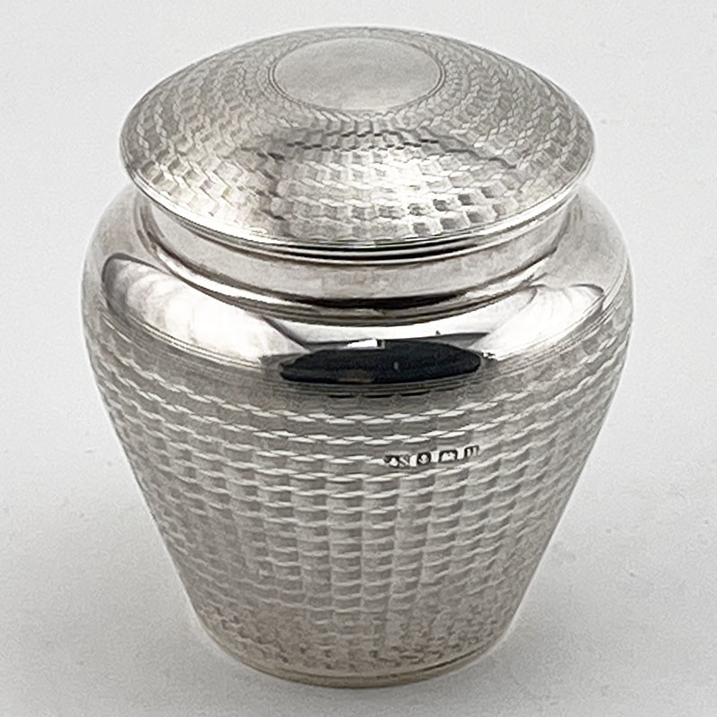 Unusual Form Sterling Silver Tea Caddy or Trinket Box (1919)