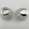 Pair of Stylish Sterling Silver and Glass Perfume Bottles