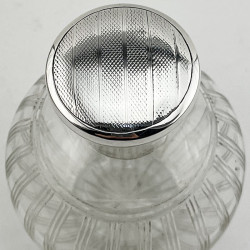 Pair of Stylish Sterling Silver and Glass Perfume Bottles